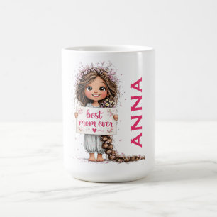 De Café Caneca com Ilustração Presente Melhor Mãe do Mundo