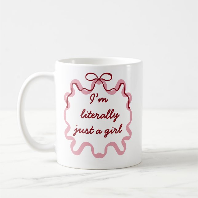 De Café Caneca com Laço e Fita Rosa Fashion (Esquerda)