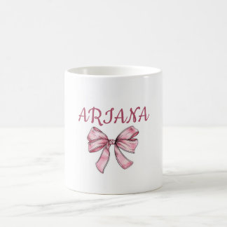 De Café Caneca com Laço Rosa Personalizado