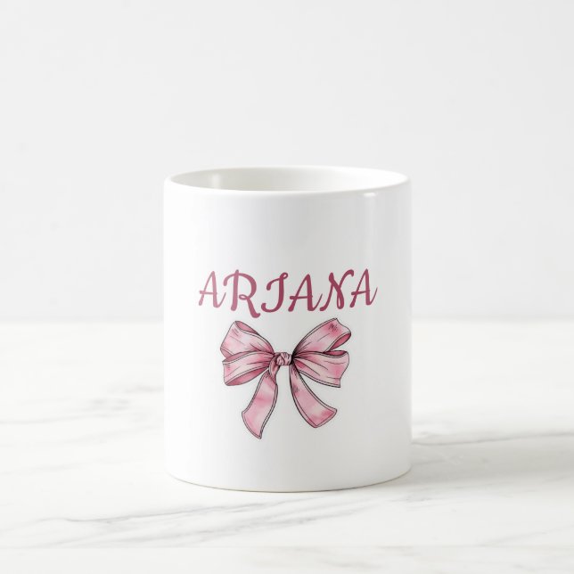 De Café Caneca com Laço Rosa Personalizado (Centro)