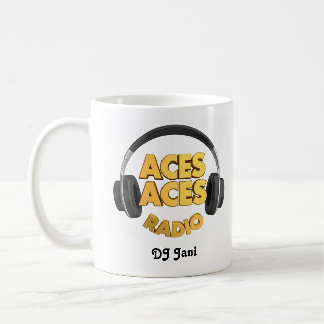De Café caneca com logotipo Aces Jani (Esquerda)