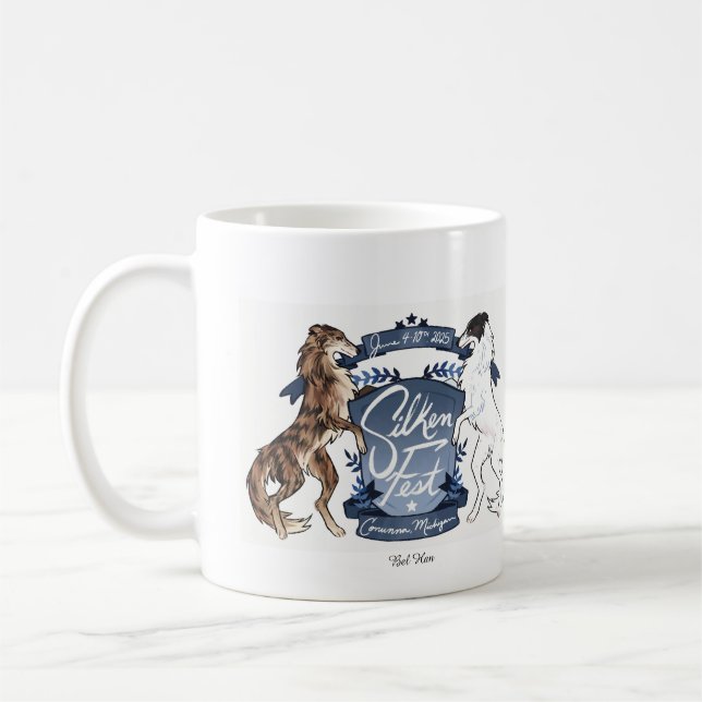 De Café caneca com logotipo do Silkenfest 2025 (Esquerda)
