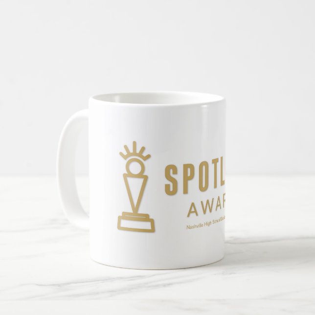 De Café Caneca com Logotipo dos Prêmios Spotlight (Frente Esquerda)