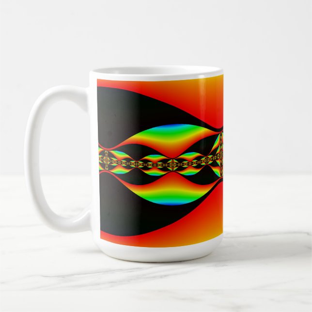 De Café Caneca com Mandelbrot Fractal (Esquerda)