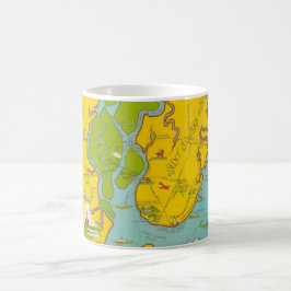 De Café Caneca com Mapa da Ilha St Simons