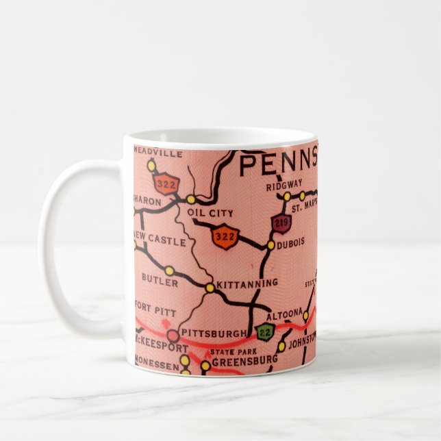 De Café Caneca com Mapa da Pensilvânia (Esquerda)