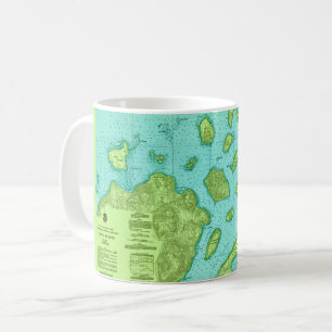 De Café Caneca com Mapa das Ilhas Apostle