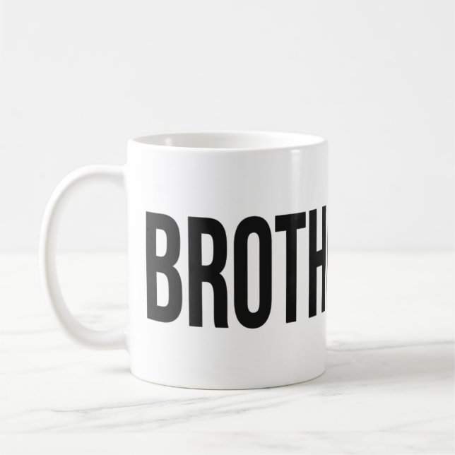 De Café Caneca com Marca BROTHERHOOD Preta (Esquerda)