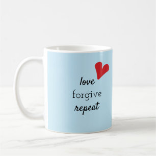 De Café caneca com mensagem e coração inspirados