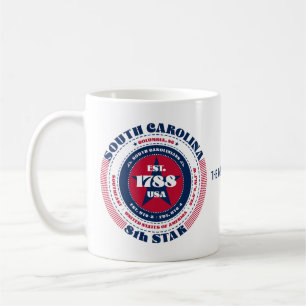 De Café Caneca com Monograma Circular Patriótico da Caroli