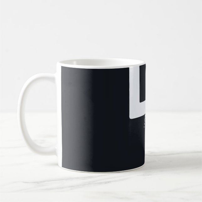 De Café Caneca com Monograma DD da Devious Developments (Esquerda)