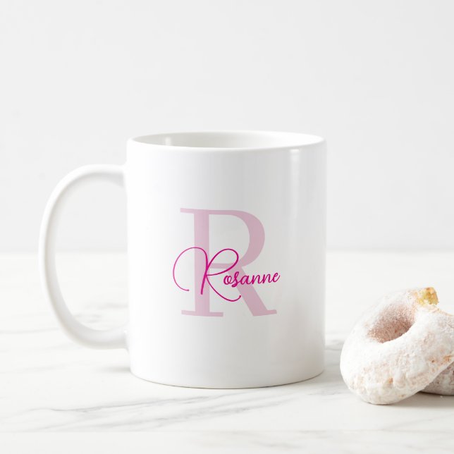 De Café Caneca com Monograma Personalizado (Com Donut)