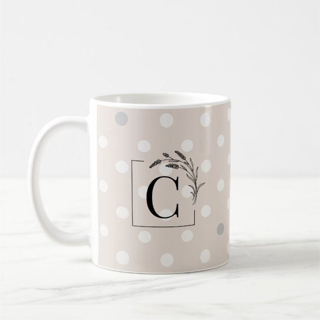 De Café Caneca com Monograma Personalizado Elegante – Lemb (Esquerda)
