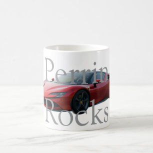 De Café Caneca com Nome Personalizado com carro