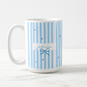 De Café Caneca com Nome Personalizado e Listras para o Pap