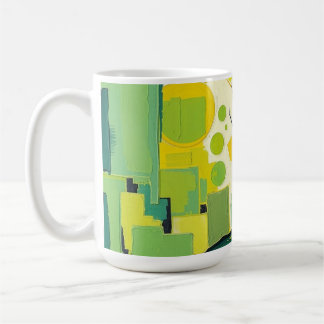 De Café Caneca com paisagem verde