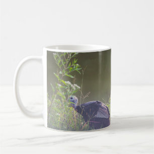 De Café Caneca com Peru Selvagem se Escondendo na Grama
