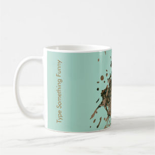 De Café Caneca com respingo em verde pastel - Monograma