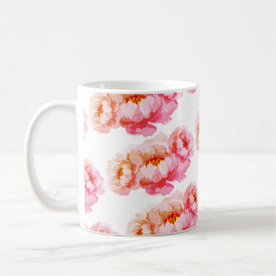 De Café Caneca com rosas trendy desenhadas