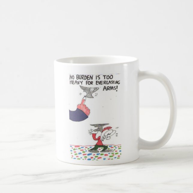 De Café Caneca com sinais engraçados da igreja com (Direita)