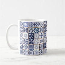 Caneca com teste padrão português dos azulejos -