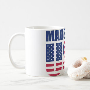 De Café Caneca com Tipografia "FEITA" da Bandeira American