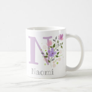 De Café Caneca com uma decoração floral