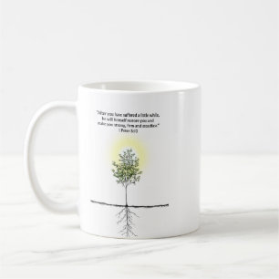De Café Caneca com versículo bíblico cristão 1 Pedro 5:10