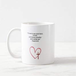 De Café Caneca com Versículo Bíblico do Salmo 51:10 | Pres