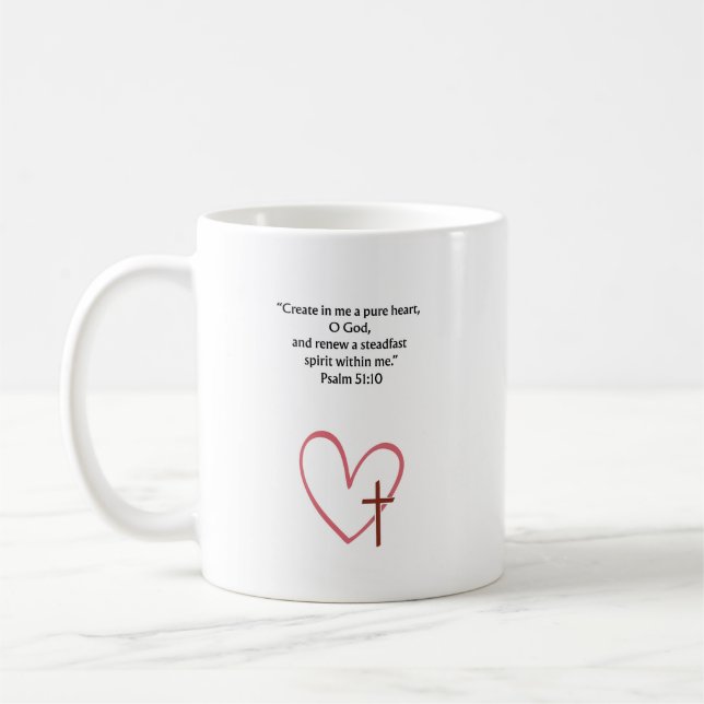 De Café Caneca com versículo bíblico do Salmo 51:10 | Pres (Esquerda)