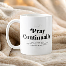 Caneca com Versículo das Escrituras 1 Tessalonicen