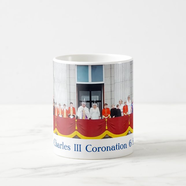 De Café caneca comemorativa da coroação do Rei Charles III (Centro)