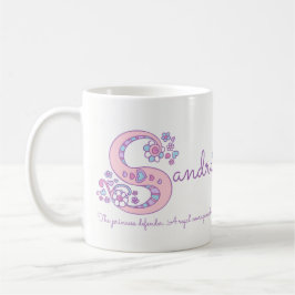 De Café Caneca conhecida do monograma da flor S do coração