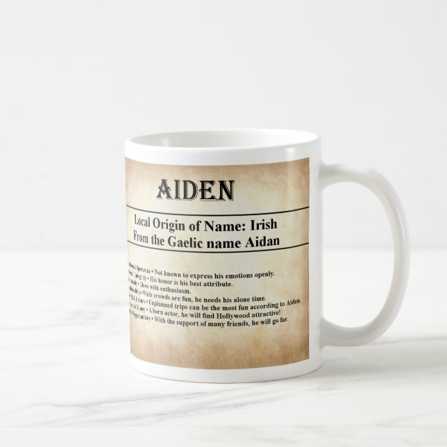 De Café Caneca conhecida do significado - Aiden (Direita)