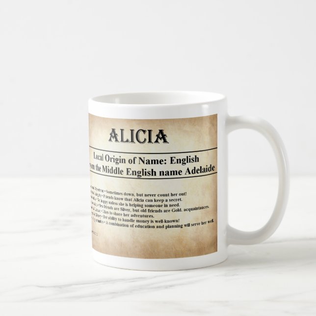 De Café Caneca conhecida do significado - Alicia (Direita)