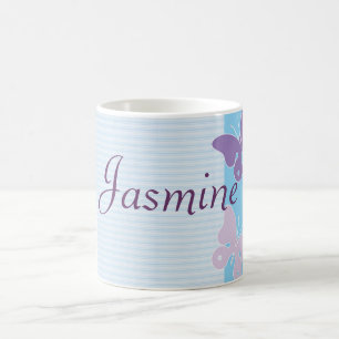 De Café Caneca conhecida personalizada - borboletas
