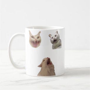 De Café Caneca Conjunto do Gato Gritando Meme Divertido pa