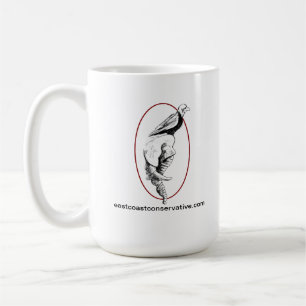 De Café Caneca conservadora 15oz do logotipo do Podcast da
