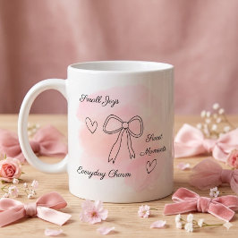 De Café Caneca Coquette Rosa Aquarela Personalizada