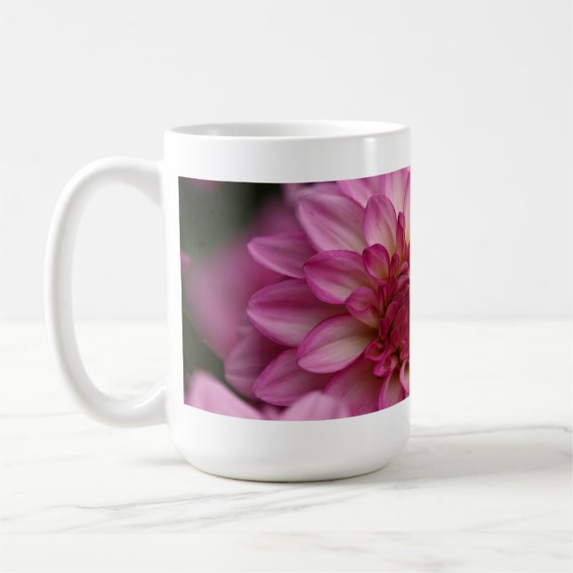 De Café Caneca cor-de-rosa da dália (Esquerda)