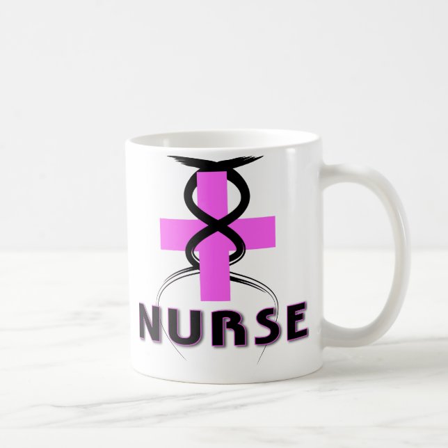 DE CAFÉ CANECA COR-DE-ROSA DA ENFERMEIRA (Direita)