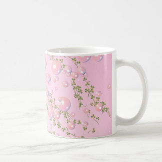 De Café caneca cor-de-rosa da pérola