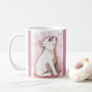 De Café Caneca cor-de-rosa do buldogue francês