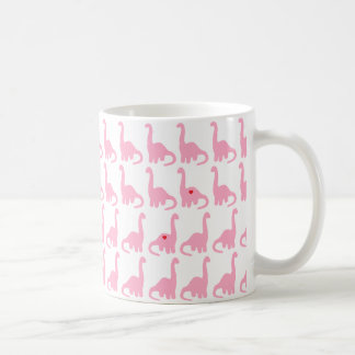 De Café Caneca cor-de-rosa do dinossauro