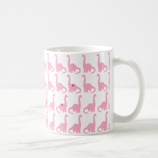 De Café Caneca cor-de-rosa do dinossauro (Direita)