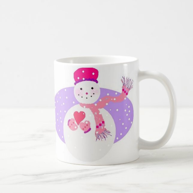 De Café Caneca cor-de-rosa do galão da neve (Direita)