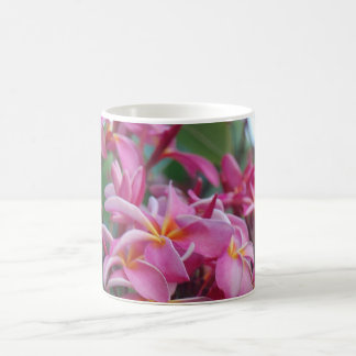 De Café Caneca cor-de-rosa do Plumeria