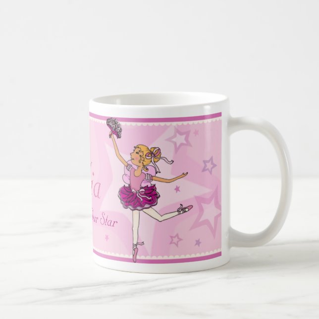 De Café Caneca cor-de-rosa & loura da estrela da filha da (Direita)