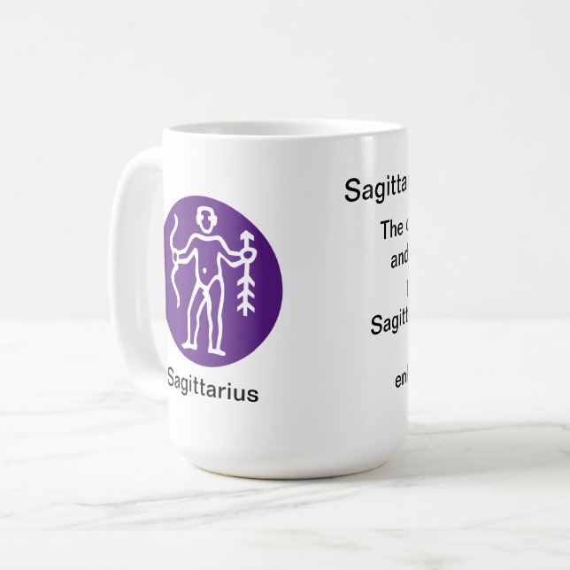 De Café Caneca - Cor do Zodíaco para Sagitário (Frente Esquerda)