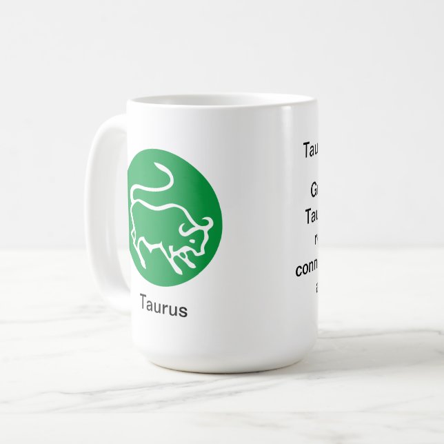De Café Caneca - Cor do Zodíaco para Touro (Frente Esquerda)